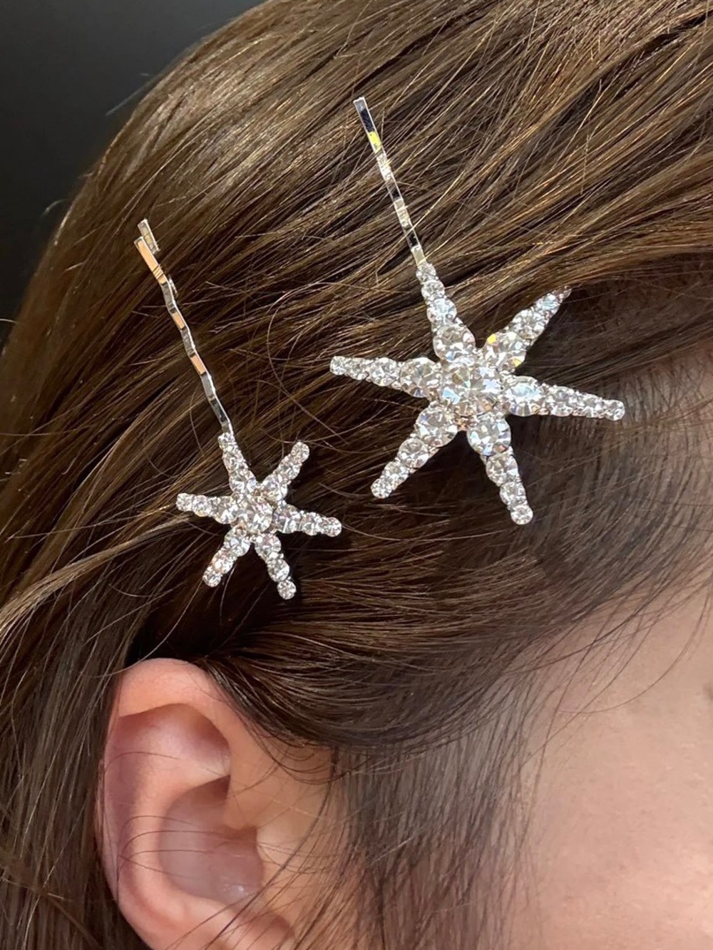 Jennifer Behr Crystal Starburst Hair Pins 3-piece set